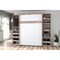 Bestar Cielo 99W Full Murphy Bed with 2 Narrow Shelving Units (98W), Rustic Brown & White 80896-000009 - alternate 5
